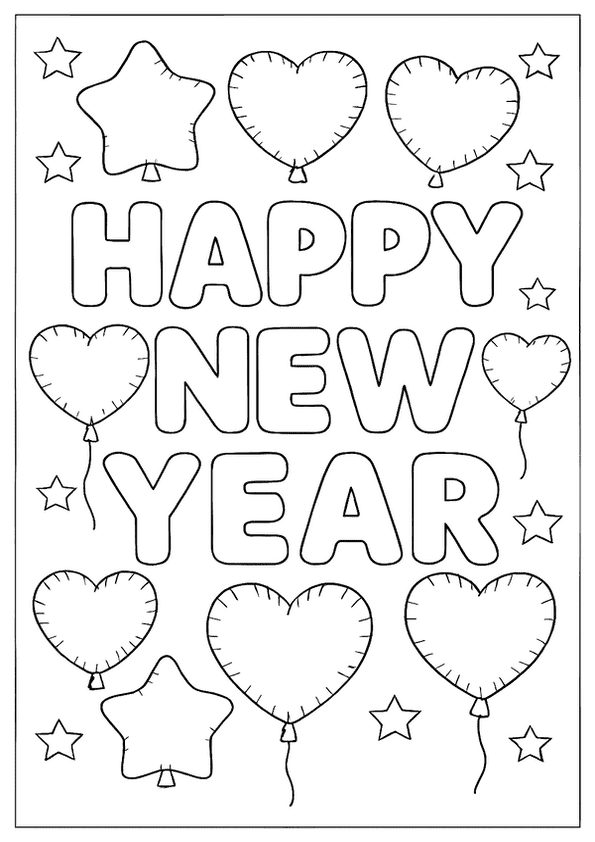 Festive Balloons New Year