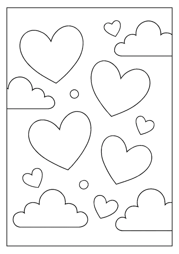 Floating Hearts Sky Scene