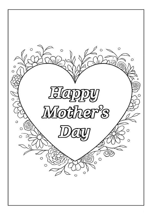Floral Heart For  Mother Day