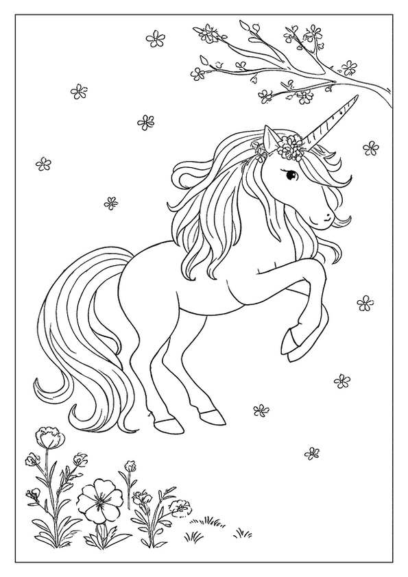 Flower Crown Unicorn Leap