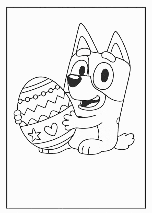 Free Bluey Coloring Page Download