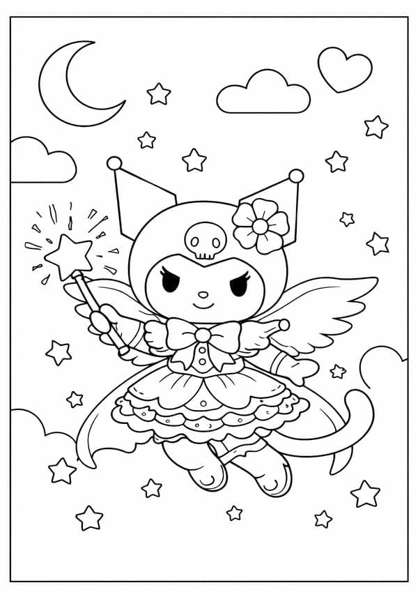 Free Kuromi Coloring Pages PDF