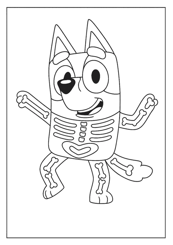 Fun Bluey Coloring Page For Kids