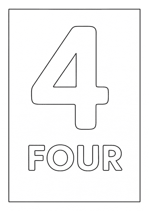 Fun Number Four Printable