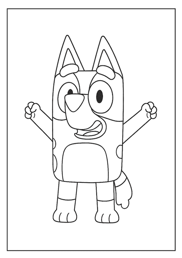 Fun Printable Bluey Coloring Sheet