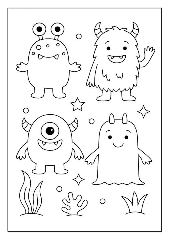 Funny Monsters To Color