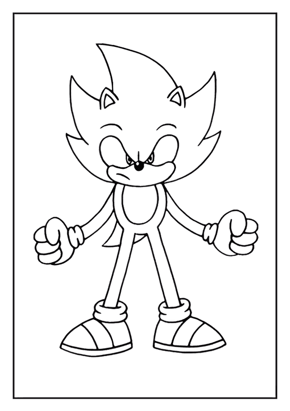 Furious Sonic Action Coloring