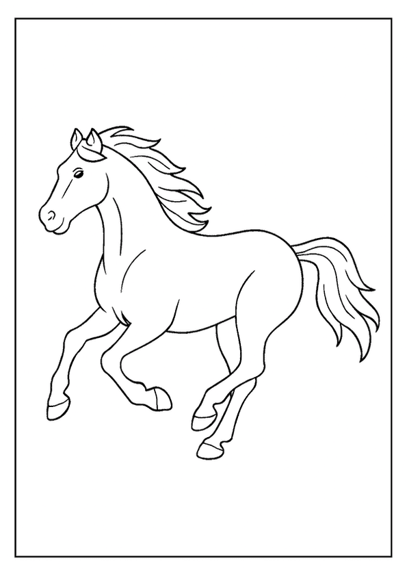 Galloping Horse Color Sheet