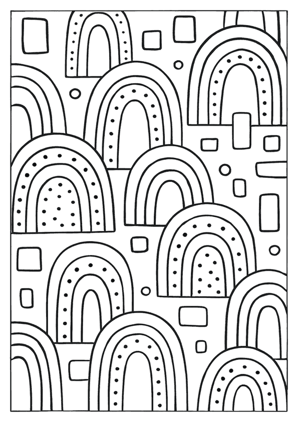 Geometric Tile Floral Pattern