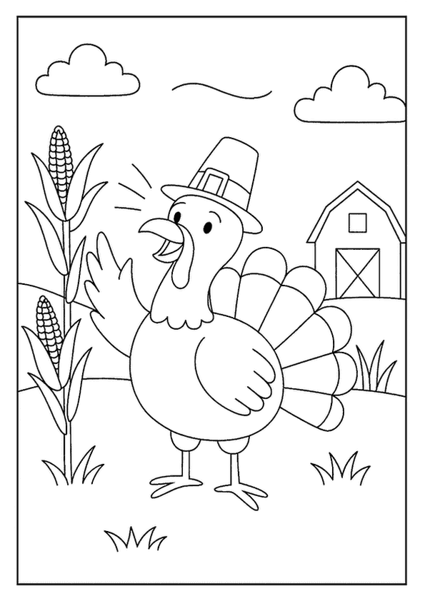 Gobbling Turkey On Farm