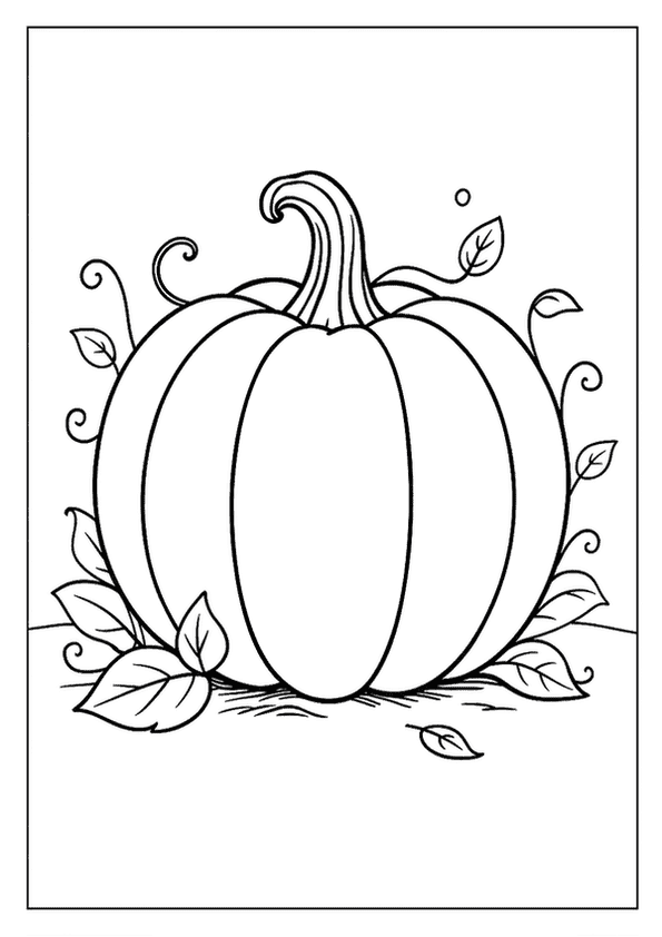 Grand Pumpkin Autumn Outline