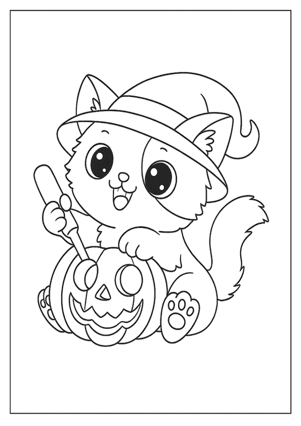 Halloween Cat Pumpkin Carving