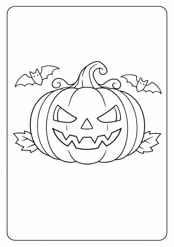 Halloween Pumpkin Coloring Sheet For Kids