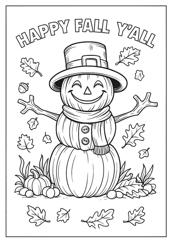 Happy Autumn Pumpkin Man