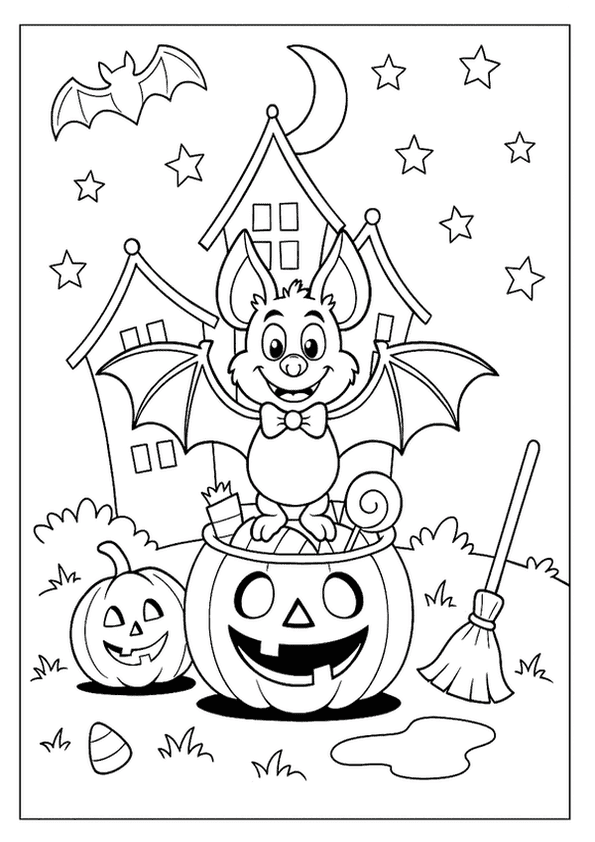 Happy Bat Pumpkin Night