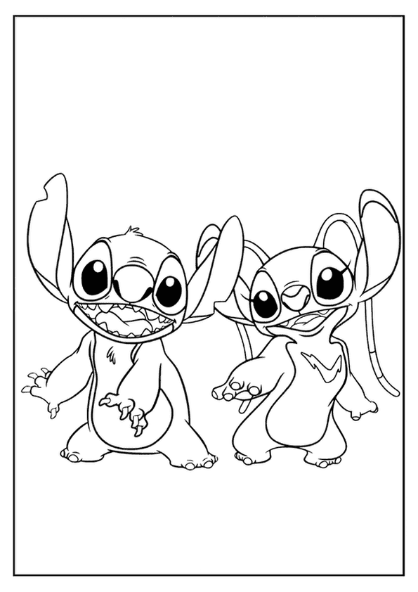 Happy Stitch And Angel