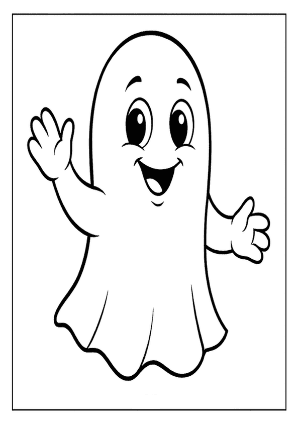 Happy Waving Ghost Page
