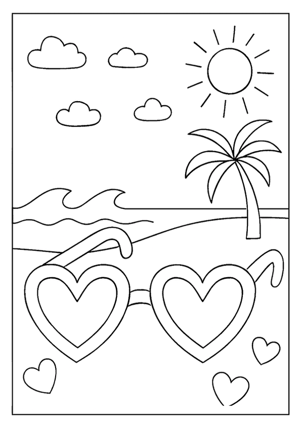 Heart Sunglasses Summer Vibe