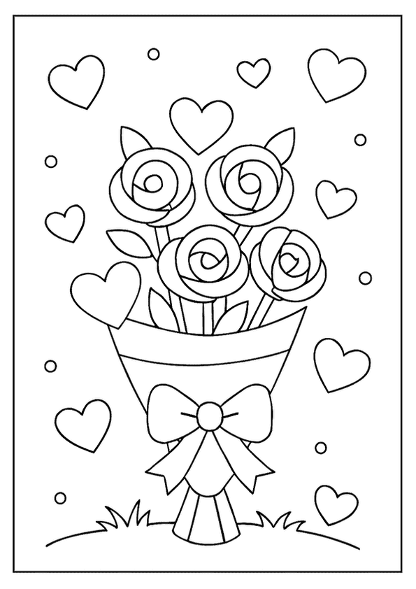 Hearts And Roses Bouquet