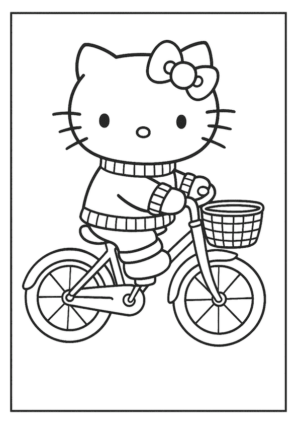 Hello Kitty Rides Bicycle