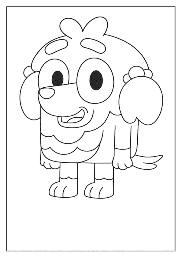 High-quality Bluey Coloring Page