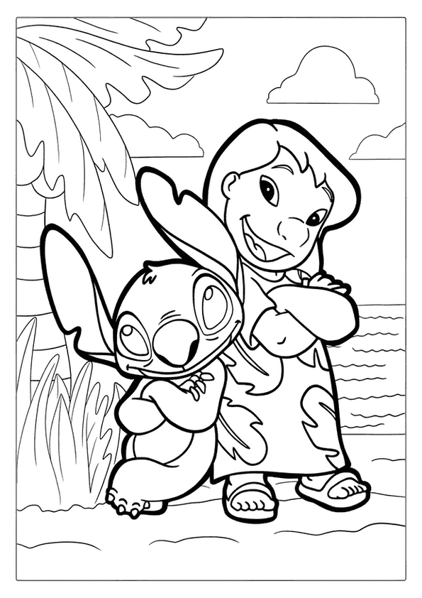 Lilo Stitch Ocean Shore