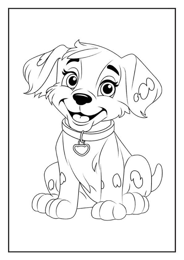 Lovable Dalmatian Puppy Tag