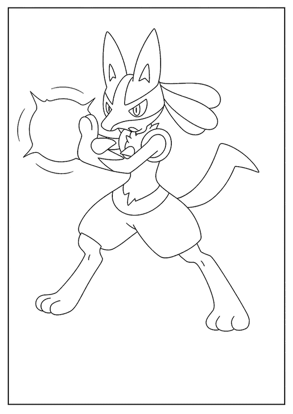 Lucario Charging Aura Blast