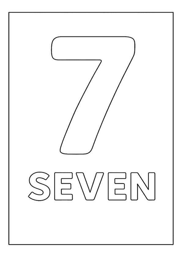 Lucky Seven Coloring Sheet
