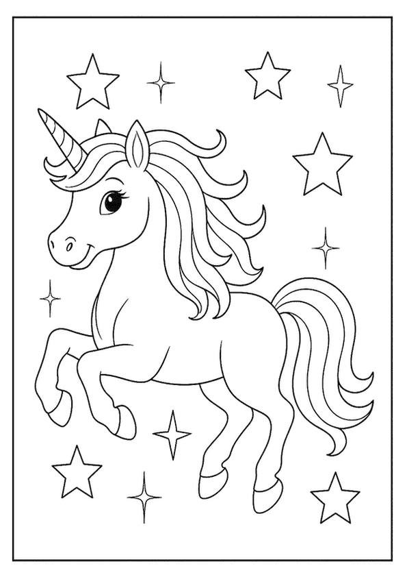Magical Horse Coloring Page