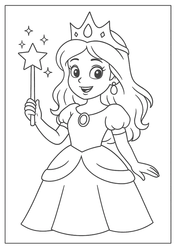 Magical Princess Holding Wand