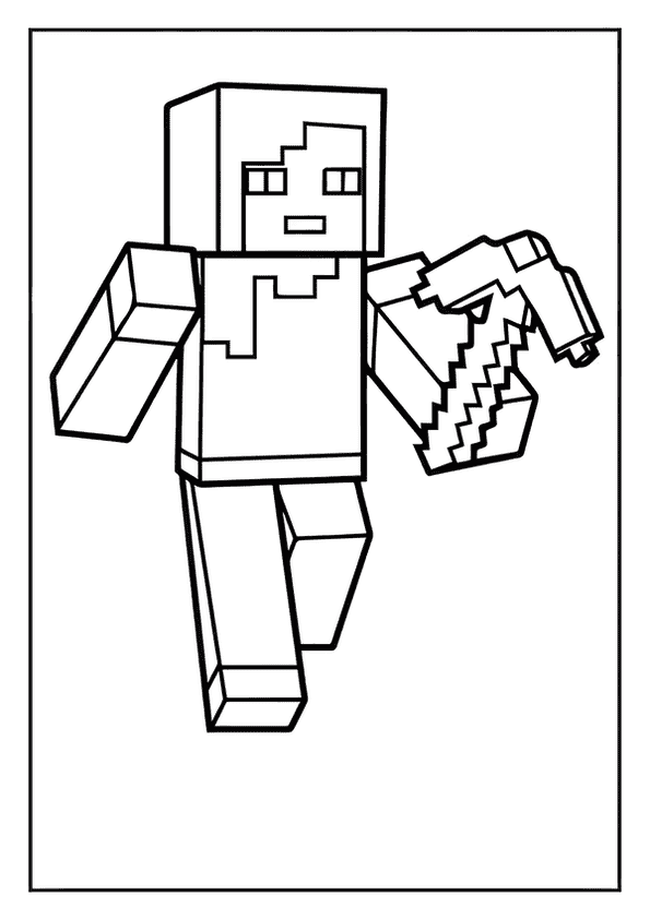Minecraft Action Scene Printable