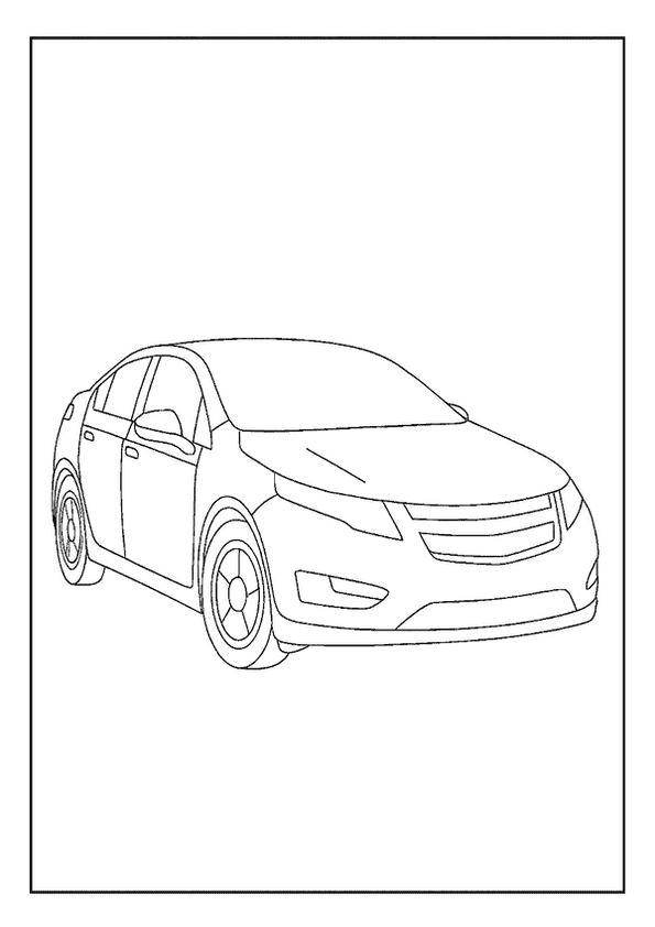 Modern Sedan Outline Art