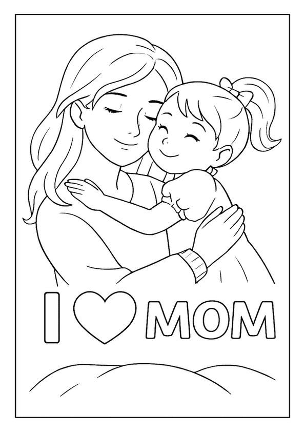 Mom And Child Hug