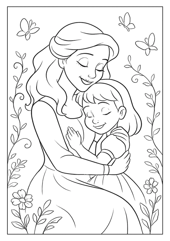 Mom And Daughter Embrace