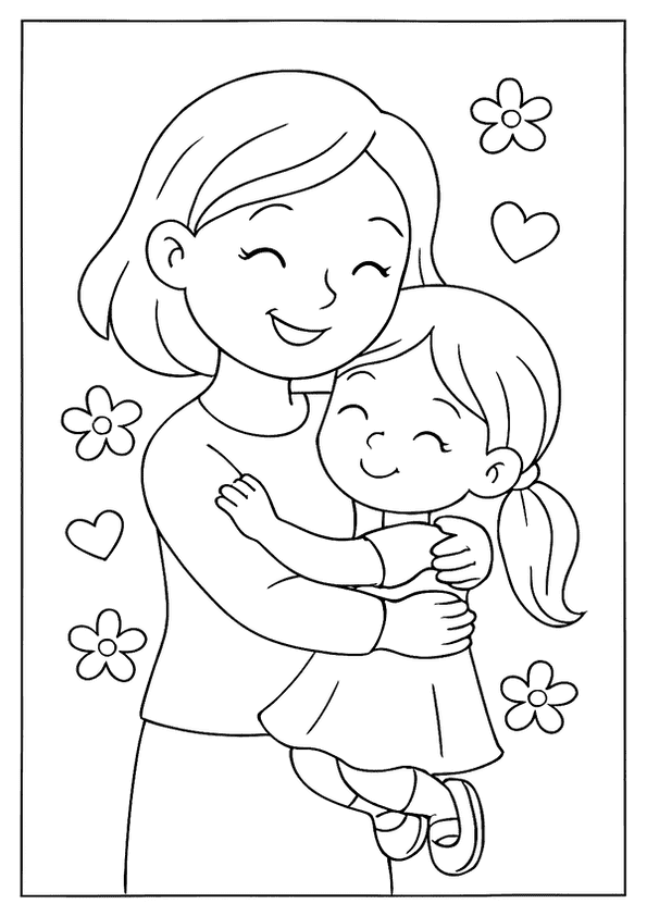 Mom And Daughter Hug
