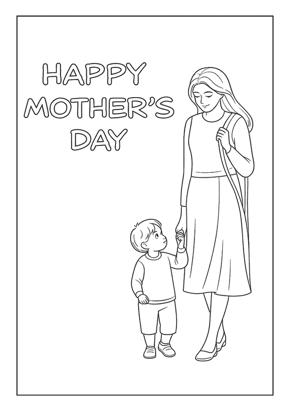 Mom Holding Child Hand