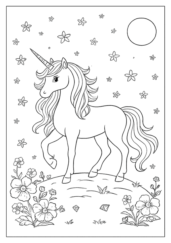 Moonlit Blossom Unicorn Magic