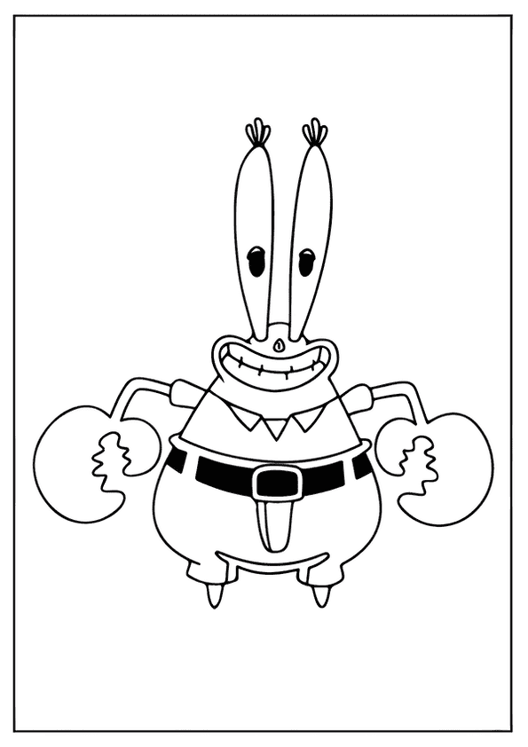 Mr Krabs Cartoon Sheet