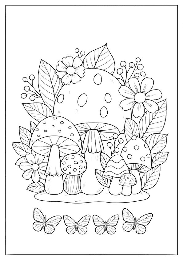 Mushroom  Fairy Nature Sheet