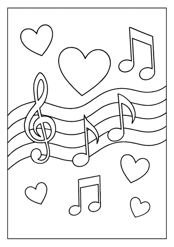 Musical Notes And Hearts