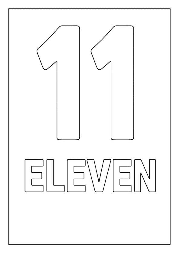 Number Eleven Coloring Fun