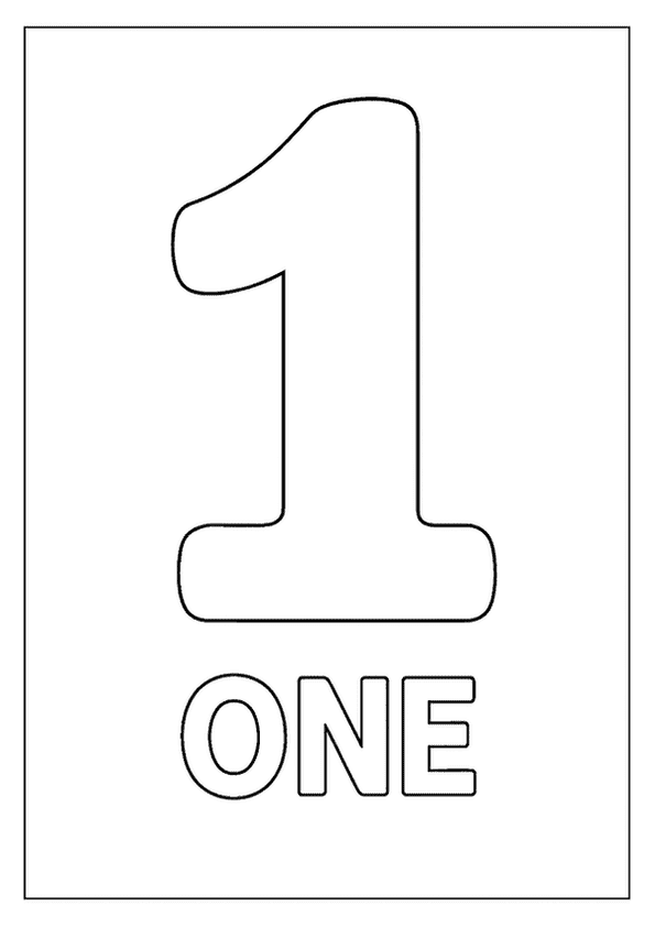 Number One Coloring Fun