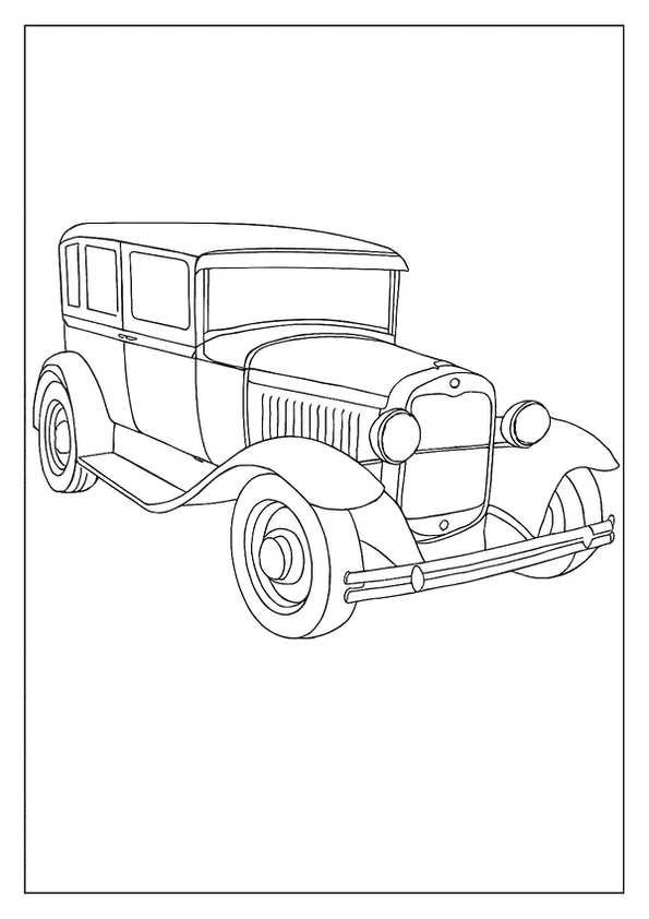 Old Classic Car Drawing