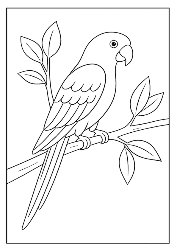 Parrot Perched On Branch