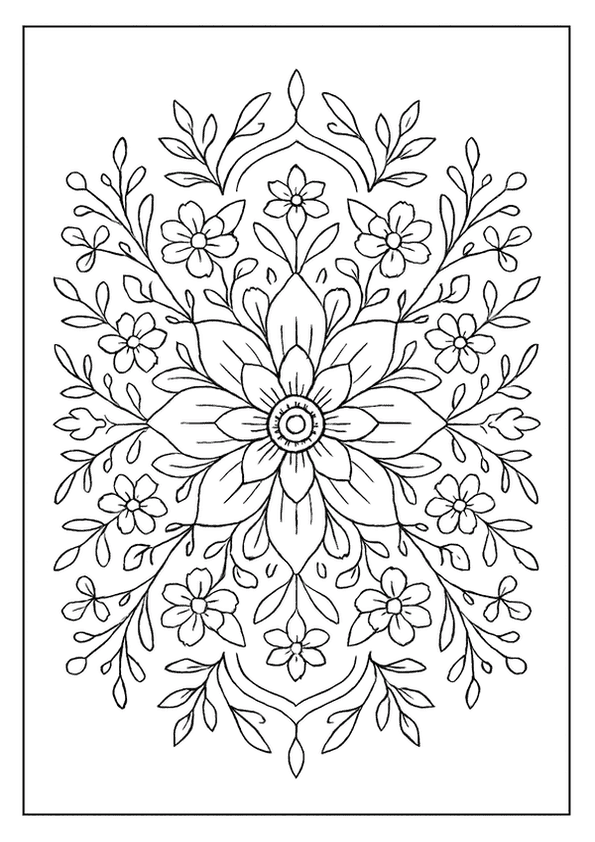Peaceful Floral Mandala Design