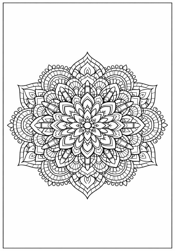 Peaceful Monday Mandala Coloring Sheets
