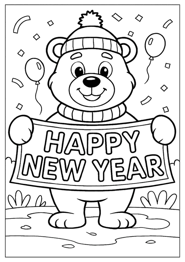 Polar Bear Celebrates New Year