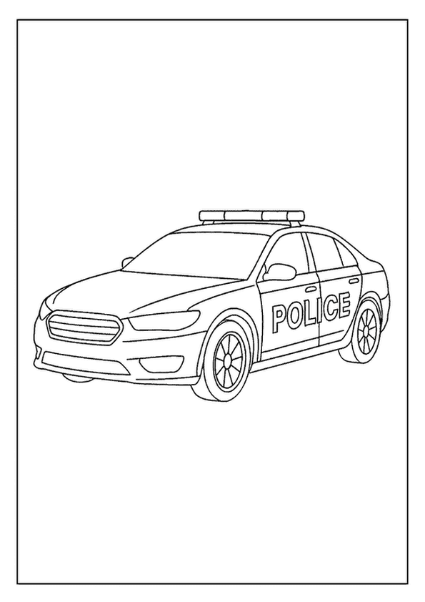 Police Car Coloring Sheet