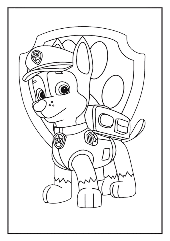 Police Shield Pup Chase